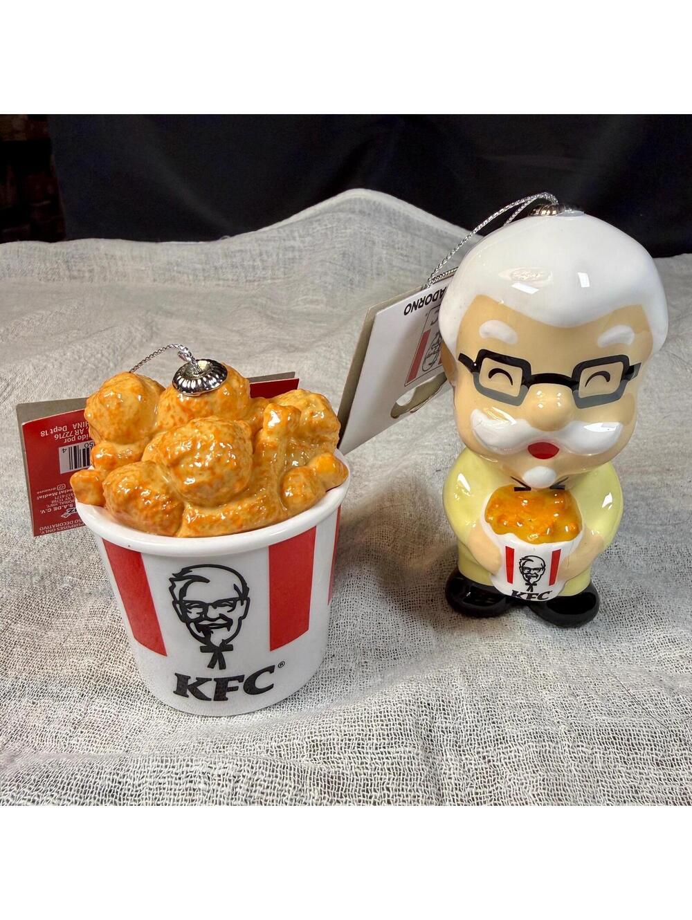 Kentucky Fried Chicken Ornaments Choice of Colonel Sanders or Bucket of Chicken